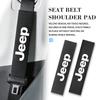 For Car Logo Shoulder Cover Seat Belt Pad Strap Padding Accessories Cherokee Wrangler JK Gladiator Compass Renegade Patriot