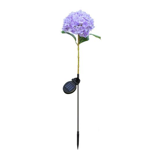 Fairy Hydrangea Lights, Solar Garden Stake Lights, Waterproof LED Flower Light, Colorful Outdoor Hydrangea Lamp for for Patio Lawn Pathway Decor A