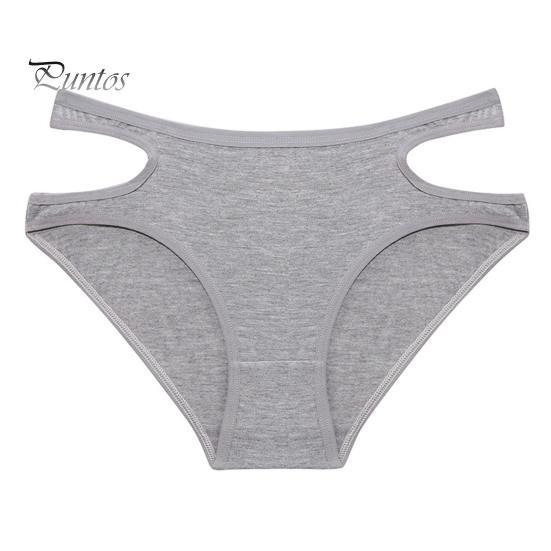 Women Panties Hollow Out Mid Waist Solid Color Stretchy Soft Anti-septic Breathable Seamless Anti-exposure Lady Briefs Female Underpants Underwear