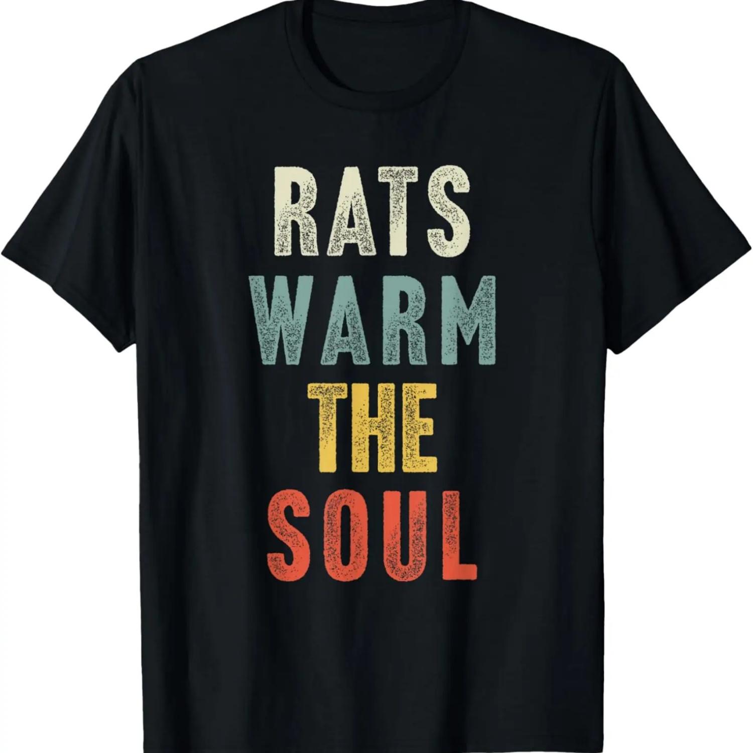 

Rats Warm The Soul Funny Vintage Theme Rat T-Shirt XXXXXL чорний