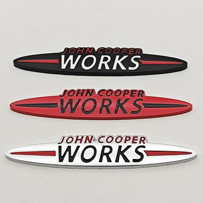 3D Metal Car Stickers Grille Badge Logo Works Emblem Decal For MINI Cooper JCW S F54 F56 F60 R50 R53 R55 R56 R57 R60 Accessories