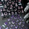 Christmas Relief Nails Art Stickers Dreamy Castle Christmas Tree Snowflake Self-Adhesive Manicure Decals Nail Decoration