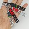 HGWE4 Metall Autoschlüsselanhänger Schlüsselanhänger Halter Auto Schlüsselanhänger Anhänger für Skoda VRS Logo Octavia RS Fabia Rapid Superb Kodiaq Auto Zubehör