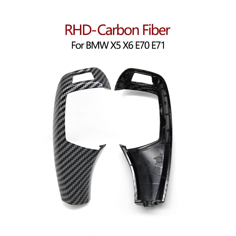 LHD RHD Car Interior Gear Shifter Lever Protect Cover Trim Shift Knob Panel Replace For BMW X5 X6 E70 E71 2007-2013 61319116587