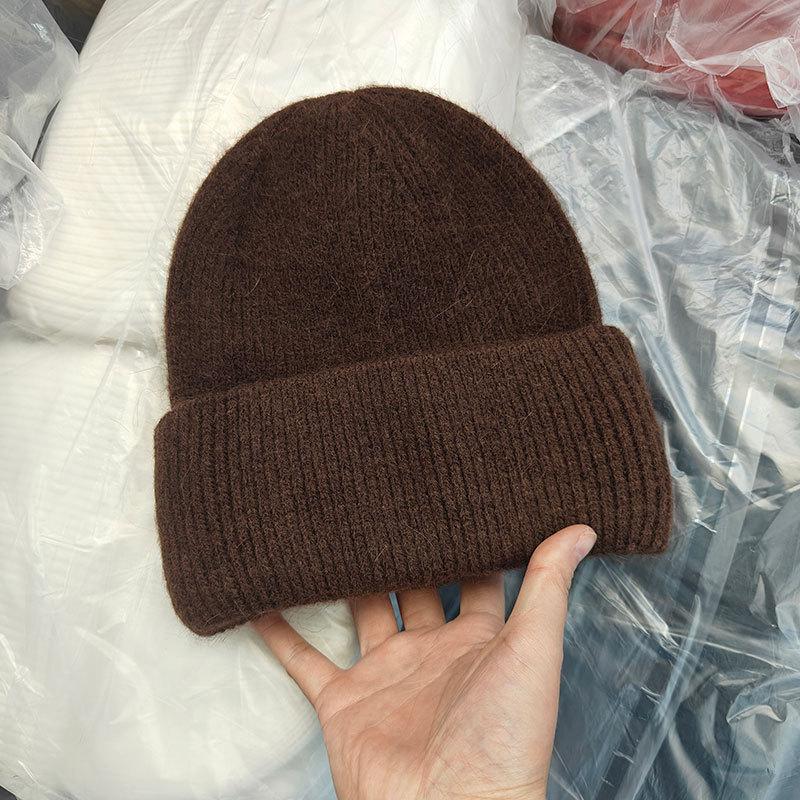 Winter Hats For Women Men Unisex Beanies Luxury Rabbit Fur Thermal Hat Soft Thick Keep Warm Casual Bonnet Baggy Cap New