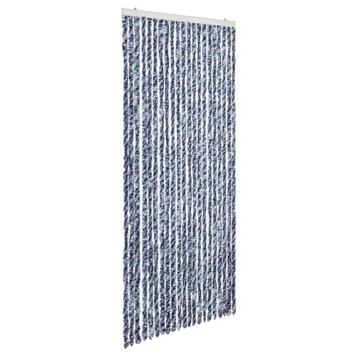 Moustiquaire - VIDAXL - 90x200 cm - Chenille 100% - Bleu et blanc - Ajustable