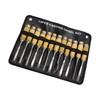 12PCS Wood Carving Chisel Set with Black Case Sharp Carbon Steel Woodworking Tools for Beginners & Professionals