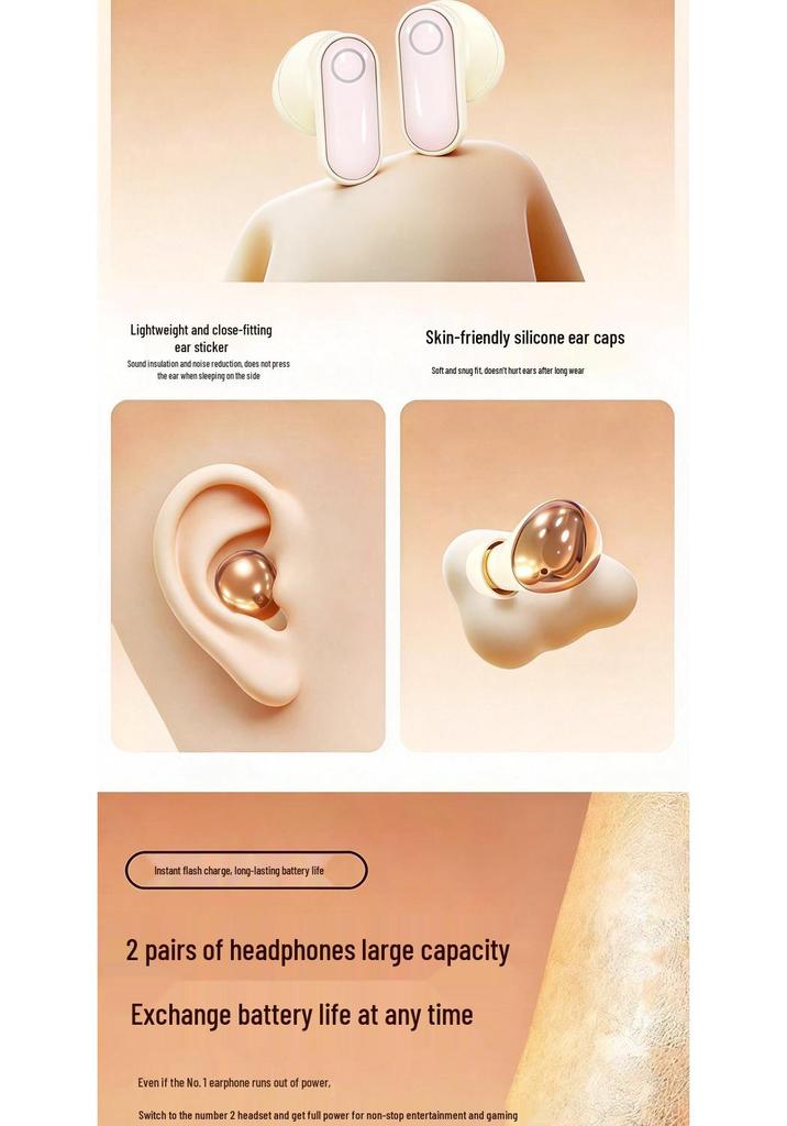 B56 Mini Bluetooth Earbuds: Long Battery Life, High Sound Quality, Comfortable Fit for Gaming & Sports