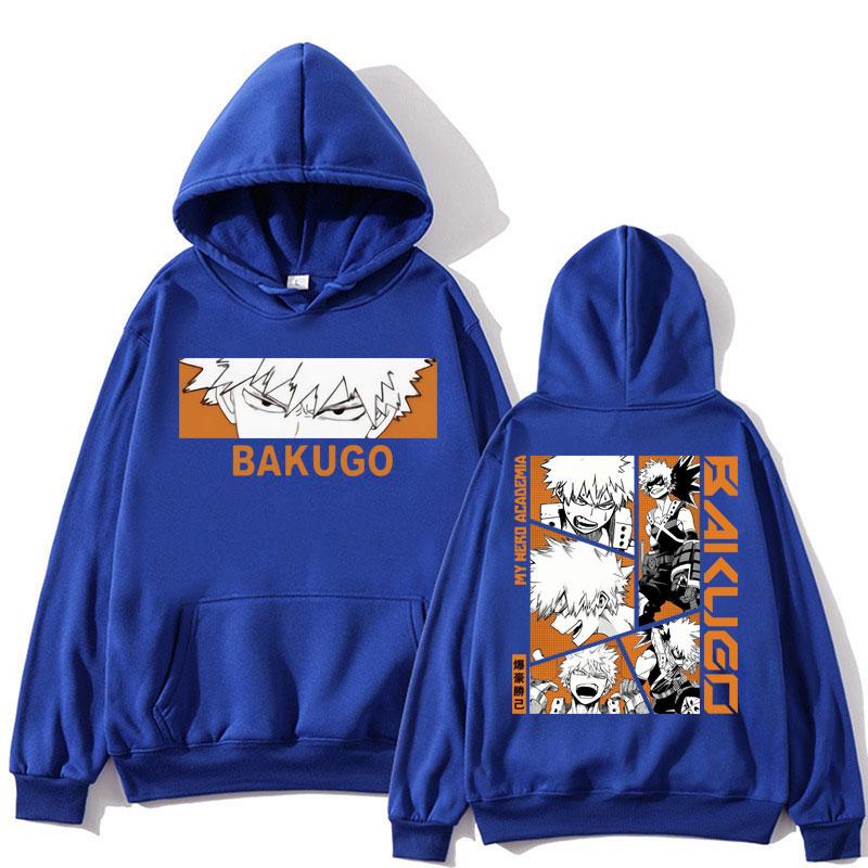 Japan Anime My Hero Academia Hoodie Bakugou Katsuki Trend Harajuku Manga Long Sleeve Men Women Streetwear