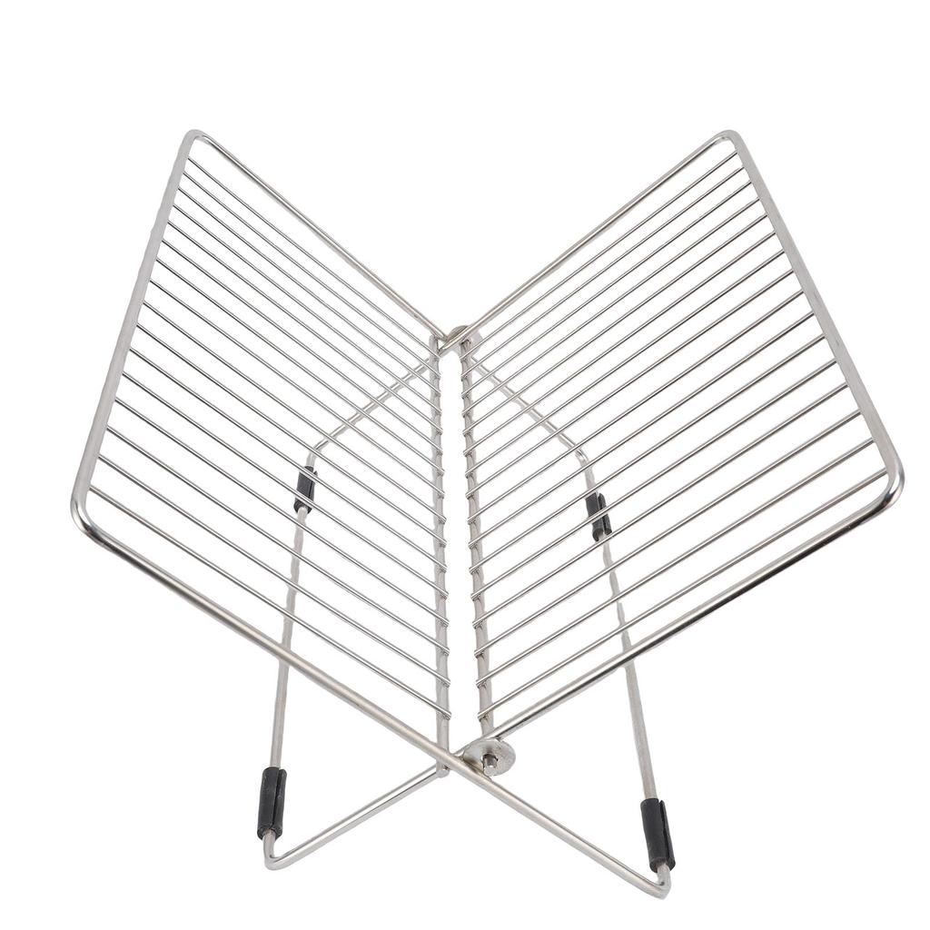 Folding Dish Drying Rack Stainless Steel Dish Drainer Space Saving Dish Rack for Kitchen Counter Storage Organization X