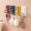 New Self Adhesive Kitchen Wall Door Hook Key Holder Rack Towel Hanger Bathroom Rack Hooks Aluminum Multi-Purpose Storage Hooks