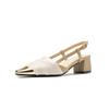 Mary Jane bag head sandals women's new summer empty nude word with thick heels high heels