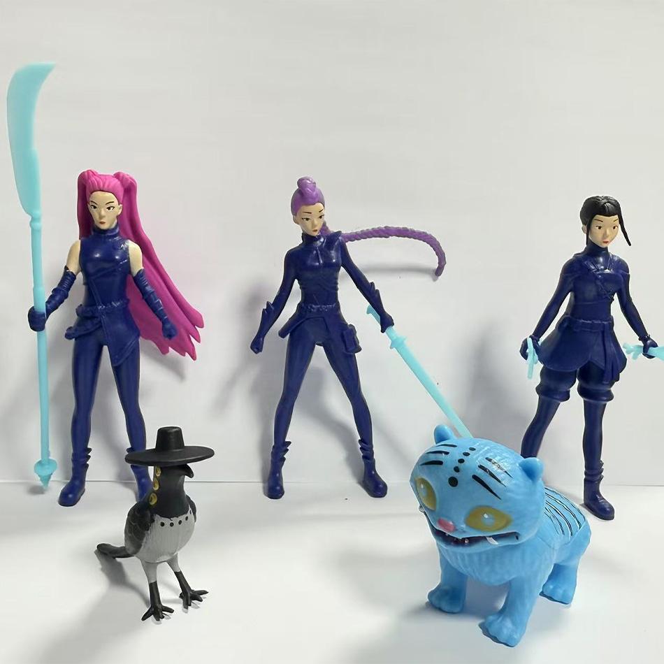 5PCS Kpop Demon Hunters Figure Toys Figures PVC Model Collectible Game Action Figures Desk Decoration Kids Birthday Toy Gifts