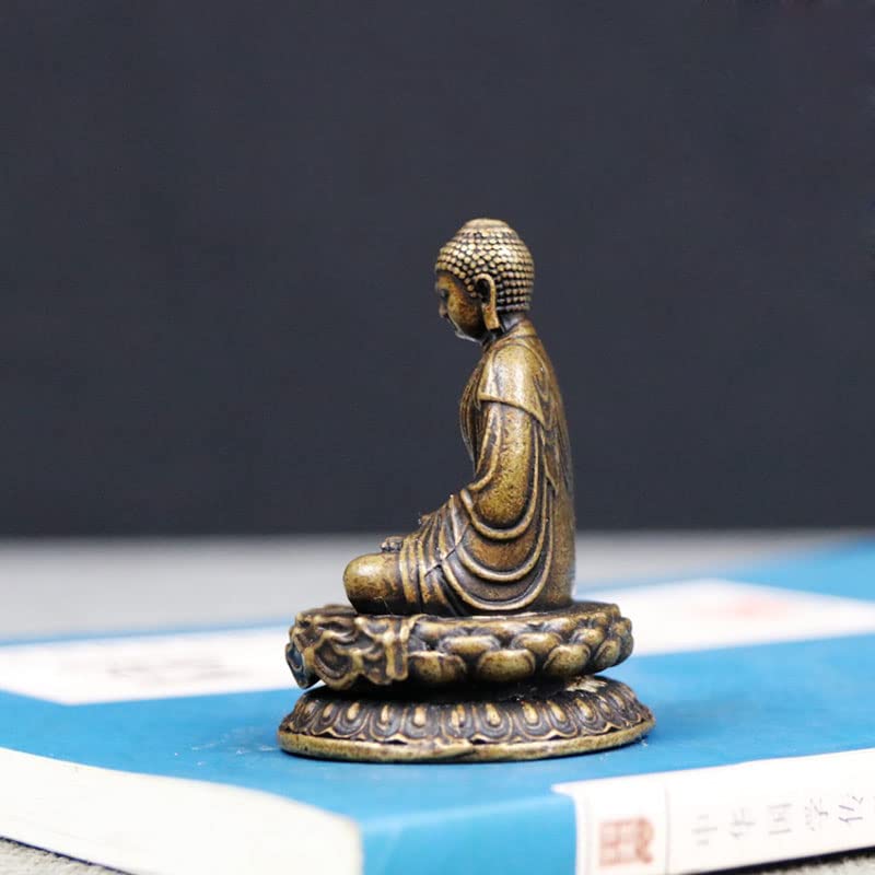 Miniature Buddha Seated Shaka Suitable for and Tendai Bronze Principal Buddha Statue for Buddhist Altar Statue, Nyorai, 5cm, Soto, Rinzai, Sects,