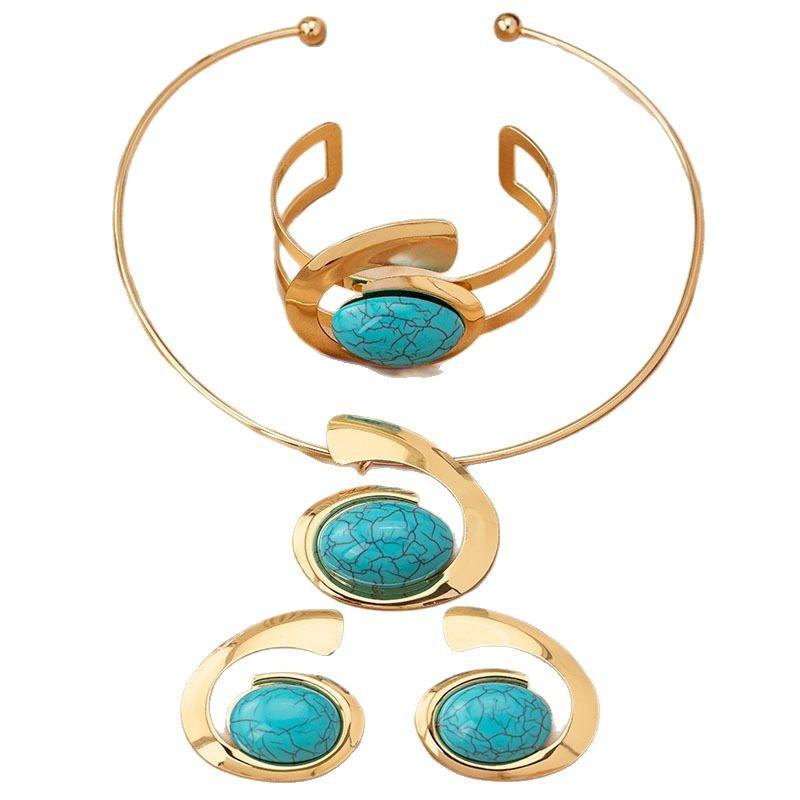 Προσωπικότητα Υπερβολική Τάση Ακανόνιστο Γράμμα E Κράμα Σκουλαρίκια Κολιέ Βραχιόλι Σετ Σκουλαρίκια Καρφωτά