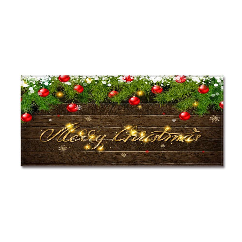 Christmas Household Bathroom Absorbent Non-Slip Mat Living Room Kitchen Sand Carpet Doormat Long Floor Mat