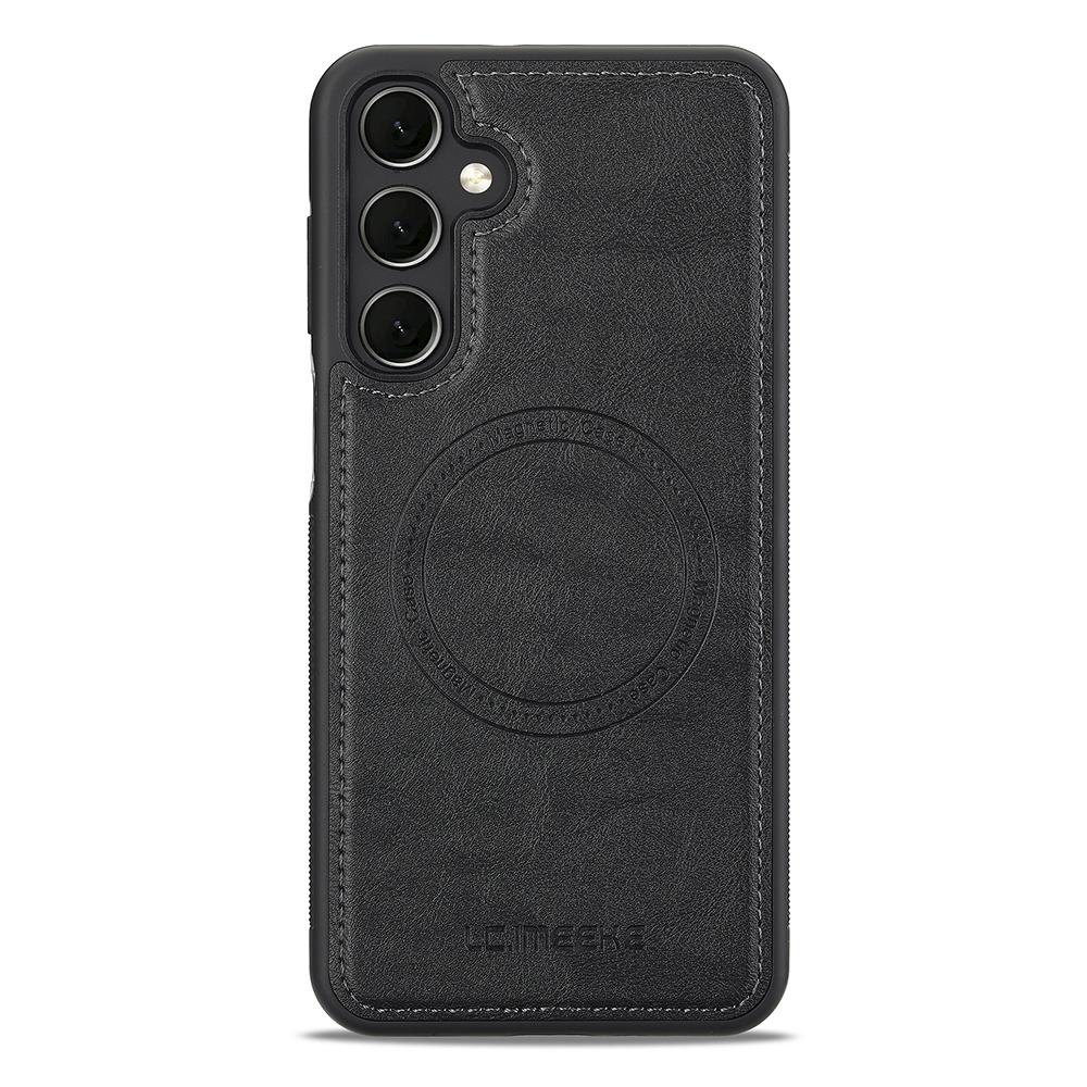 

LC.IMEEKE For Samsung Galaxy S25+ Magnetic Case Compatible with MagSafe Leather TPU Back Cover Brown