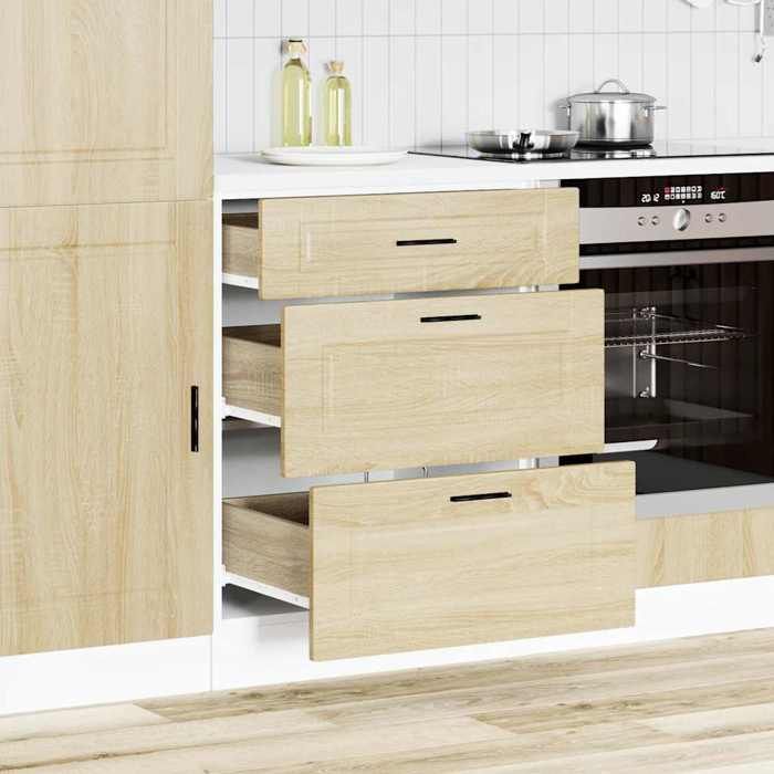 VidaXL Kitchen Cabinet Porto Sonoma Oak Engineered Wood, Sink Cabinet, Kitchen Cabinet with Drawer, Cabinet 854262