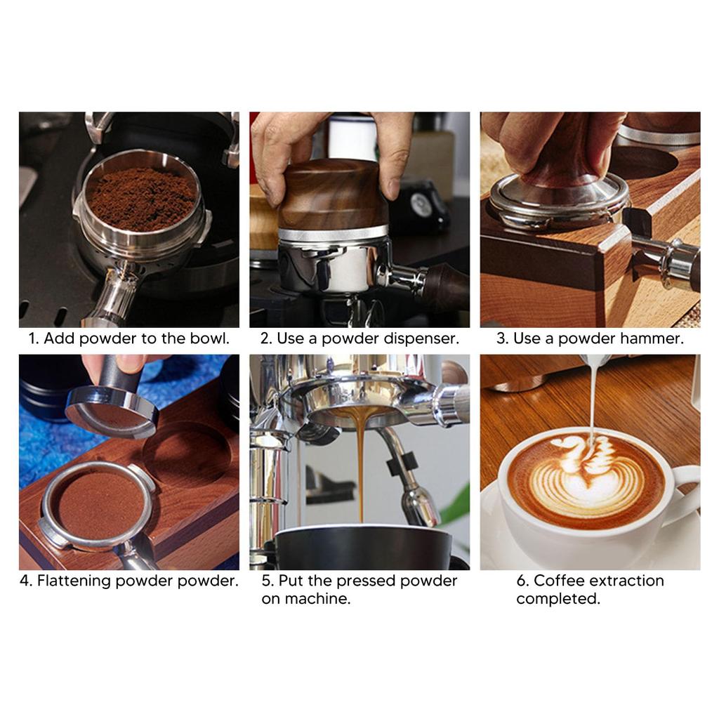58mm Bottomless Portafilter, 2-Lug Wooden Handle Bare Portafilter for Expobar, Rocket, Faema, Rancilio, EM19M2, CRM3605, and CASADIO, Includes Filter