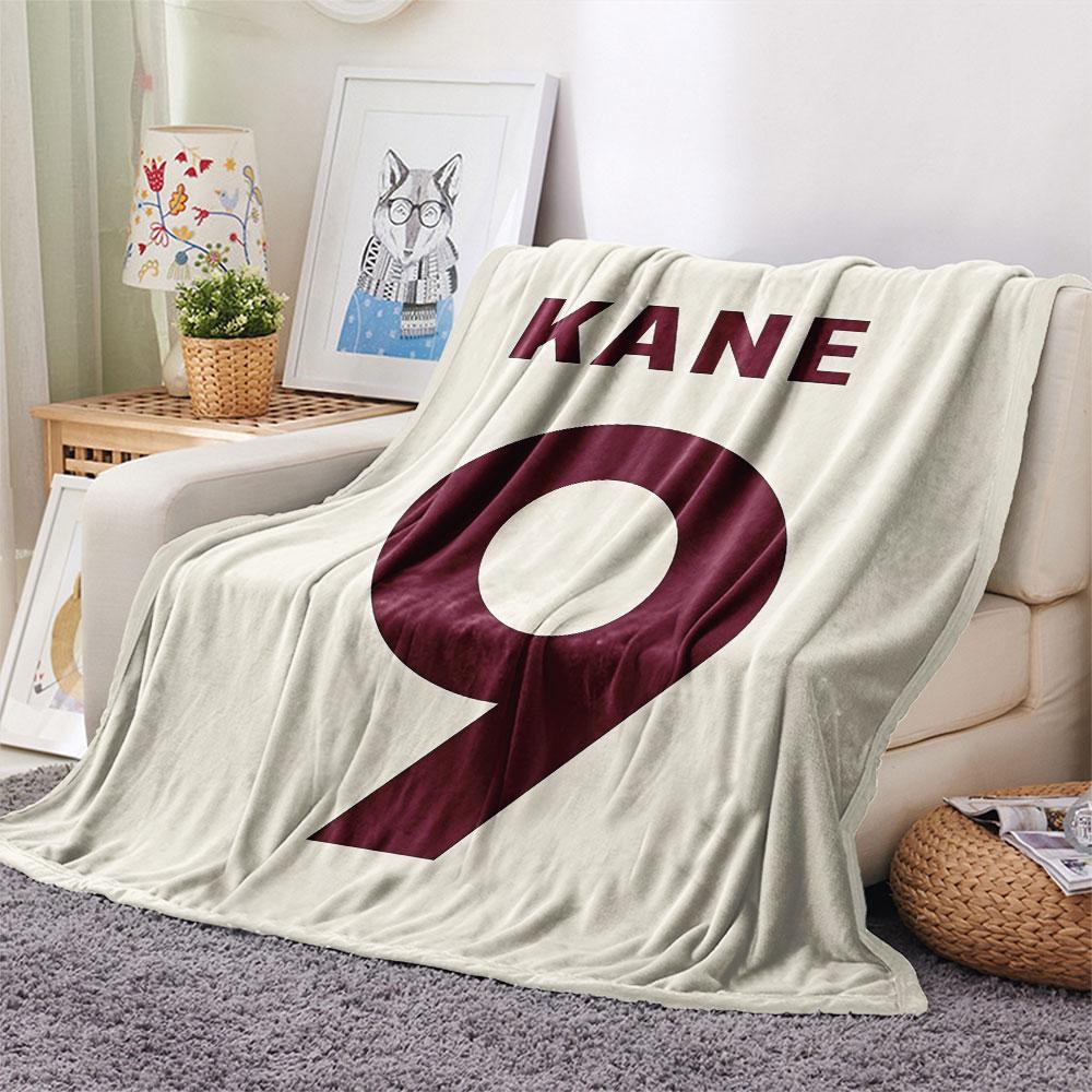 Kane9 Printed Flannel Blanket, soft throw for bedroom sofa, washable,soccer fan merchandise, great gift.