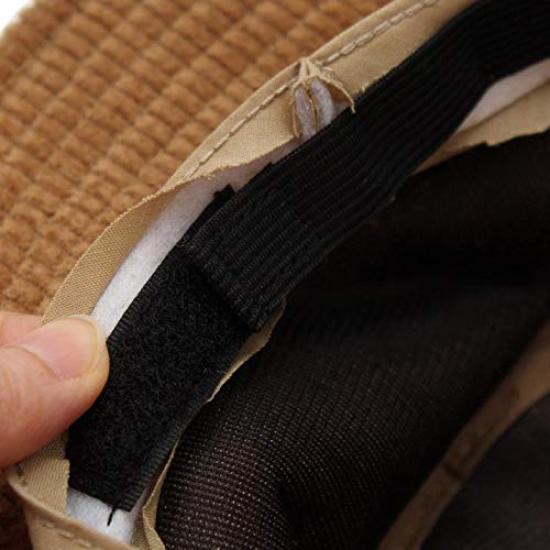 ICHIYON Corduroy Bucket and Mountaineering [14+ PLUS] Men's Hat, Fall/Winter Casual, Streetwear, Fishing, Camping, (ihat0481-be)