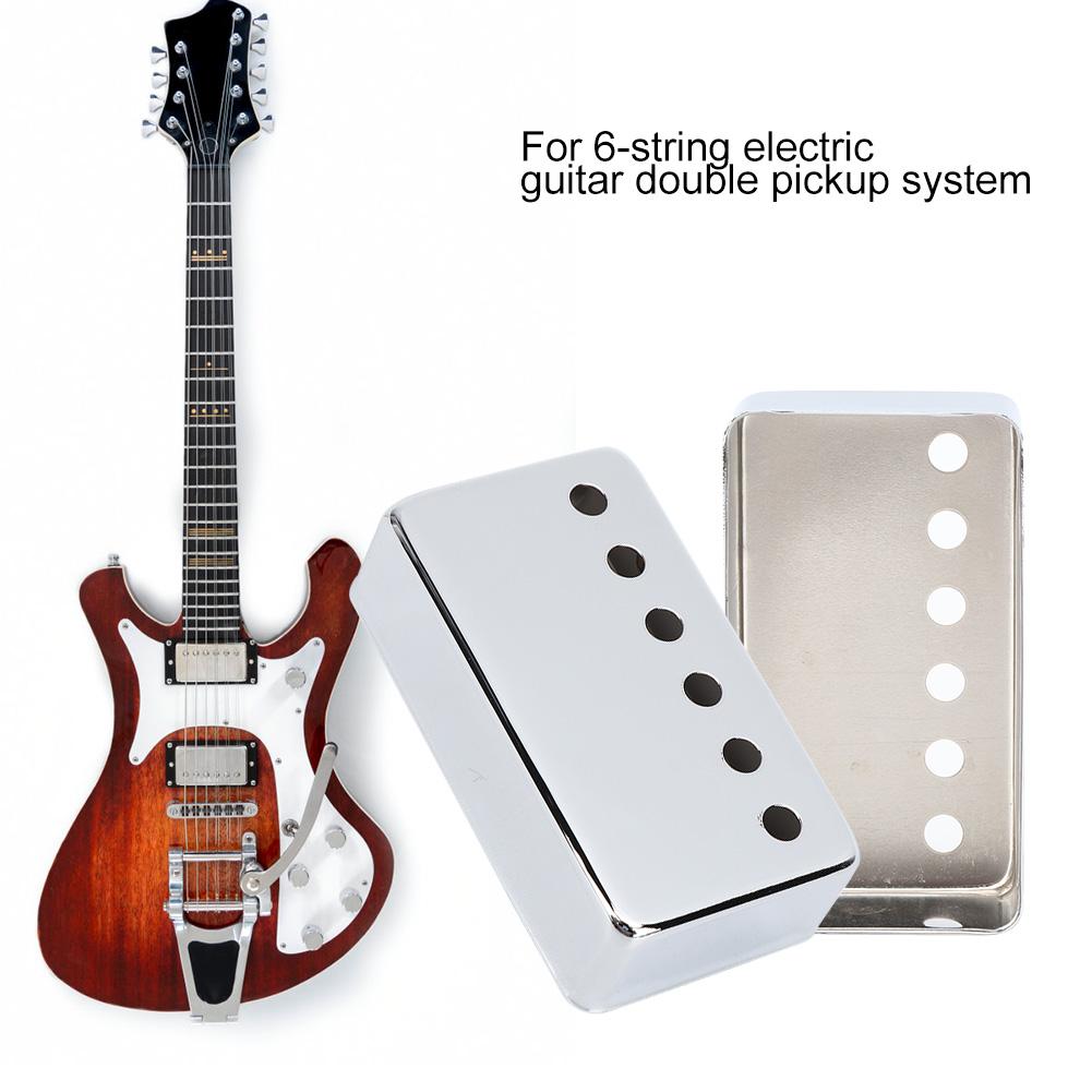 2Pcs Pickup Cover Metal Musical Instrument Accessories for 6String Electric Guitar