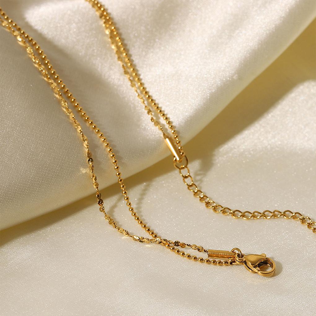 Women Necklace Adjustable Chain Clasp Neck Pendant Stainless Steel Choker Casual Fashion Girls Jewelry Dressing Decoration