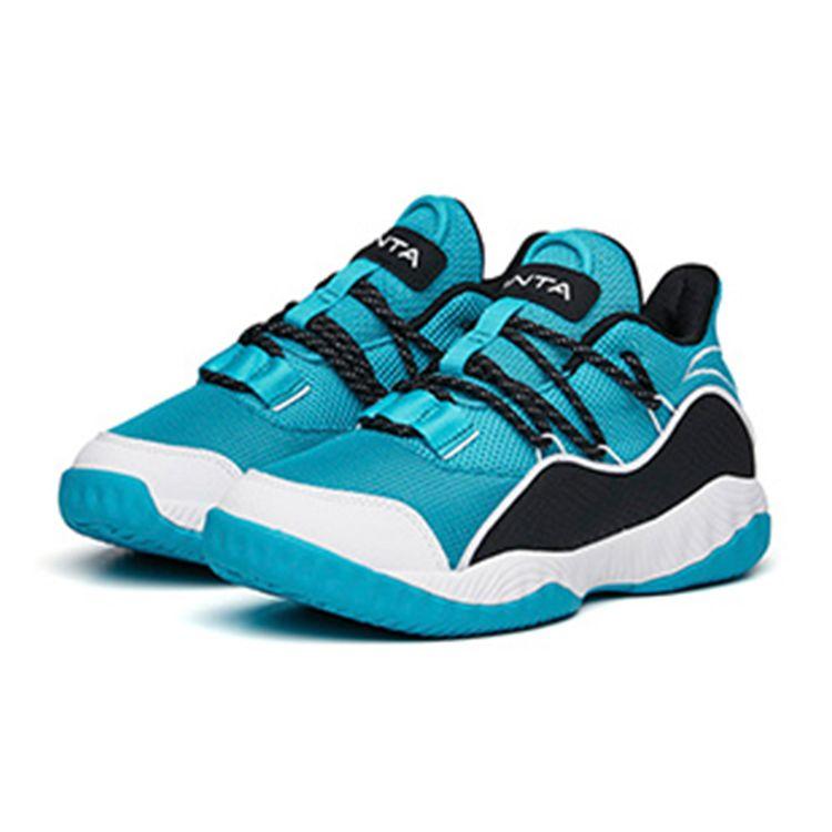 Anta Antiskid Shock Absorbing Low Top Sports Casual Shoes Kids Sneakers Green Black White A312121129-1