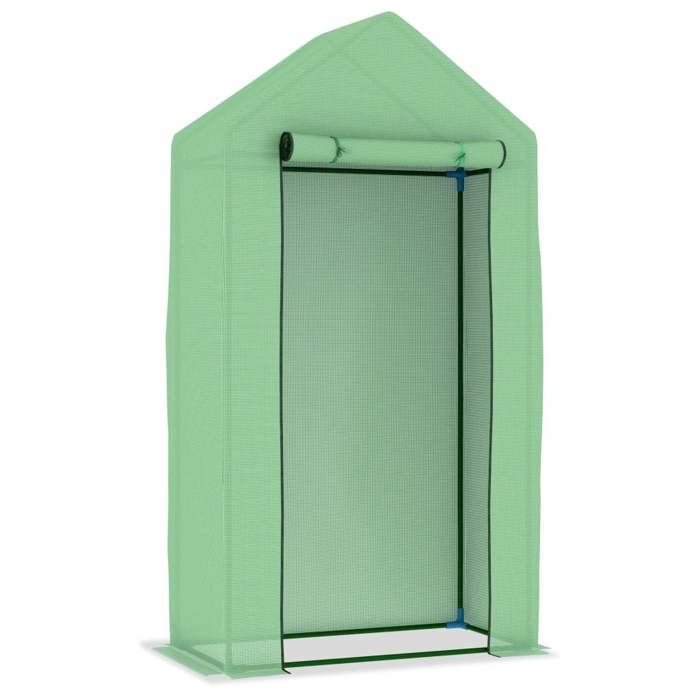 VidaXL Greenhouse with Steel Frame 0.5 M² 1x0.5x1.9 M, Garden Construction,,, Garden Constructions 48168