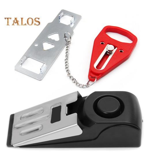 Portable Door Stop Alarm Traveling Hotel Door Lock 120dB Loud Sound Battery Powered Easy Installation Door Stopper Alarm