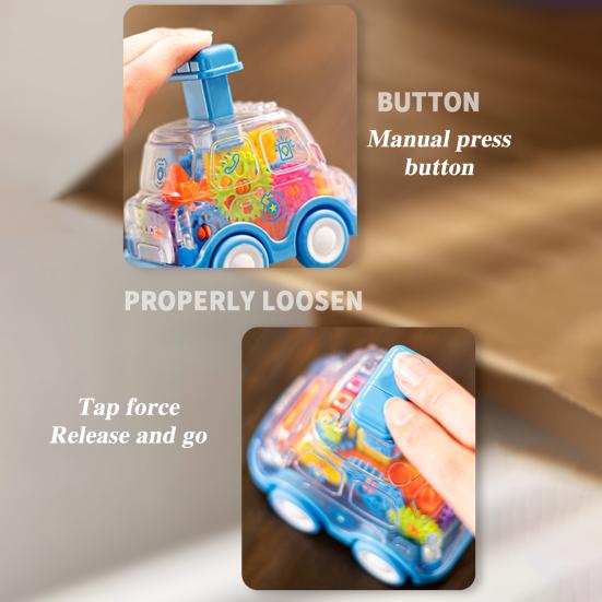Drücken, um Spielzeugauto zu fahren, keine Batterie erforderlich, Heimkindergarten-Babyspielzeug