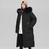 Over-knee Long Down Jacket for Men's Winter New Large Fur Collar Thick Top Couple Hooded Jacket