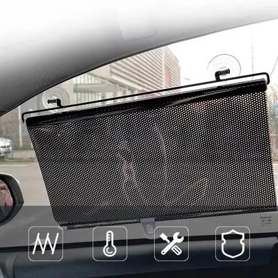 Retractable Shading Curtain Car Auto Side Window Roll Curtain Household Living Rooms Sun Shading Rolling Blinds Windshield Cover
