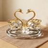 Light Luxury Crystal Swan Ornaments -encrusted Glass Swans Swan Figurines  Indoor Foyer