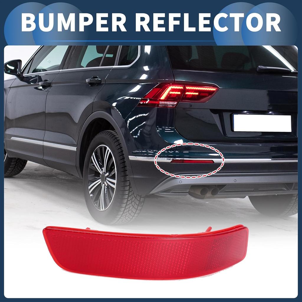 Bumper Reflector Rear Right 7.09"x1.50" Bumper Reflector Side Marker No.81910-30040 for Lexus ES300h 2013-2018 Plastic Red Durable