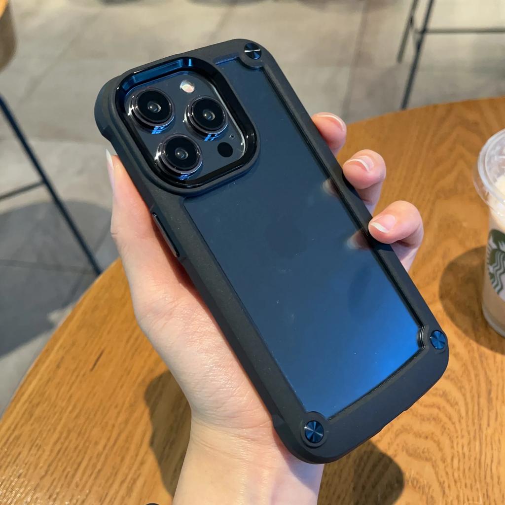 Shockproof Armor Bumper Case For iPhone 17 Pro Max 16 15 14 Plus 13 12 11 Pro MaxSoft TPU Frame Hybrid Clear Heavy Duty Cover