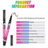 4 Renk Likit Eyeliner Kalem Siyah Kahverengi Mavi Mor Su Geçirmez 36H Uzun Ömürlü Göz Kalemi Kalem Makyaj