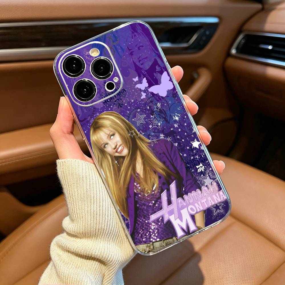 HM Hannah M-Montana Phone Case For iPhone17,16,15,14,13,12,Pro Max,16/15/14 Plus  XS Soft Silicone Transparent Cover