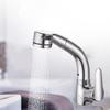 Bathroom Pull Out Faucet Lift Up And Down Basin Faucet Rotatable Mixer Tap Stretchable Lavatory Sink Mixer Faucet
