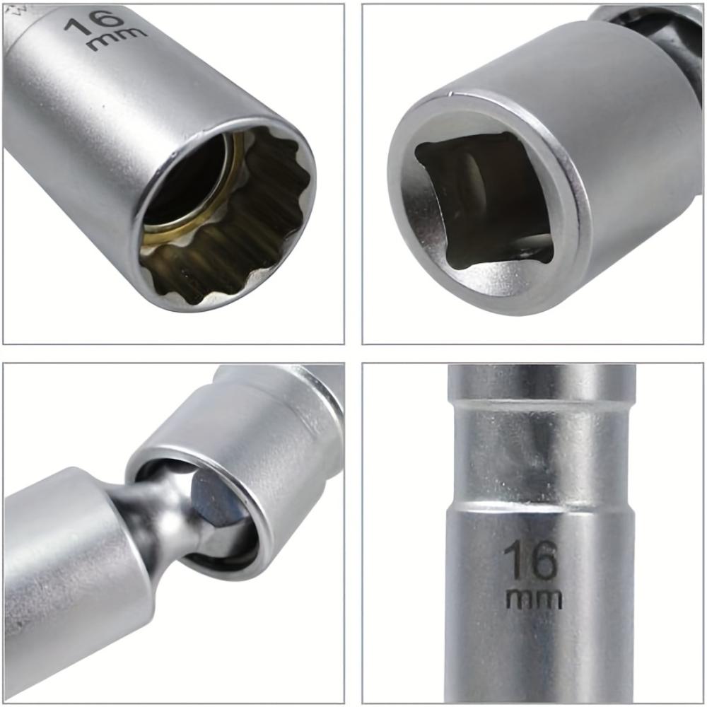 14 mm a 16 mm tenkostenné magnetické račňové objímky - Vhodné pre 3/8" pohon, 12-dielna súprava nástrojov na odstraňovanie zapaľovacích sviečok