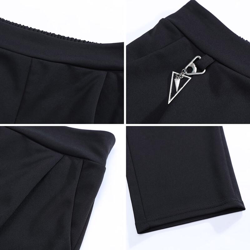 Women's Plus Size Elastic Waist Cropped Casual Pants