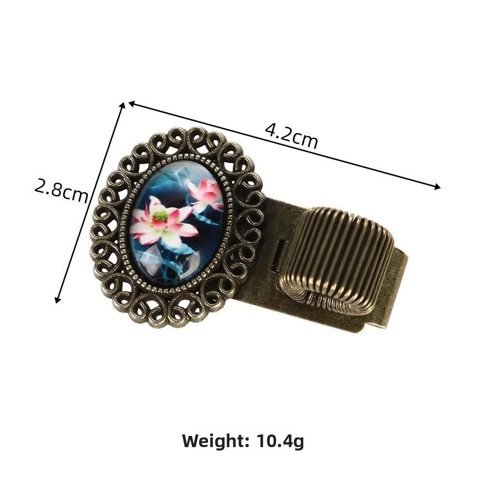 Multi-functional Pen Loop Holder Metal Vintage Floral Pen Clip Pencil Holder  Student Stationery