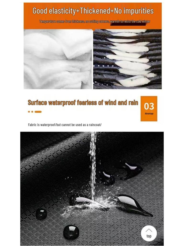 Bardzo gruby aksamitny zimowy ekran na przednią szybę: Wodoodporny/Wiatroodporny na rowery elektryczne i trójkołowe