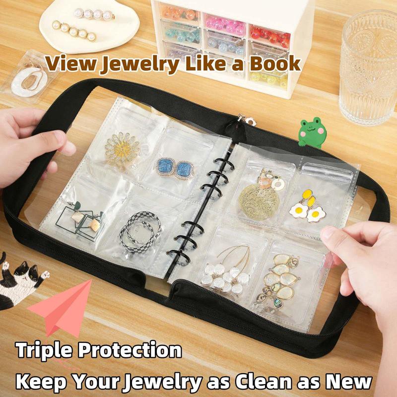 8cm Thick Jewelry Storage Book: Dustproof & Anti-oxidation PVC, Securely Holds Earrings & Bracelets