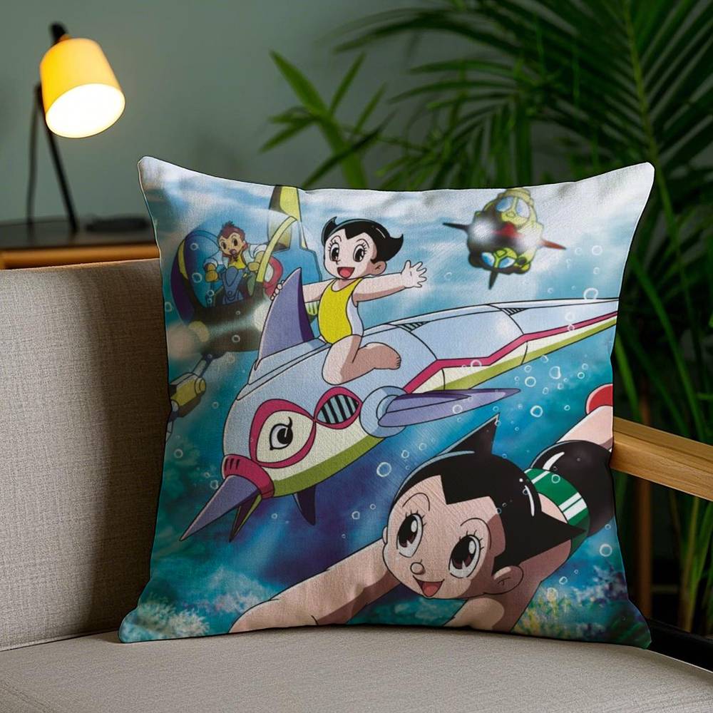 M-Mighty A-Atom Pillow Case Home Dorm Chair Back Short Plush Double-sided Printing Office Nap Time Cushion Cover