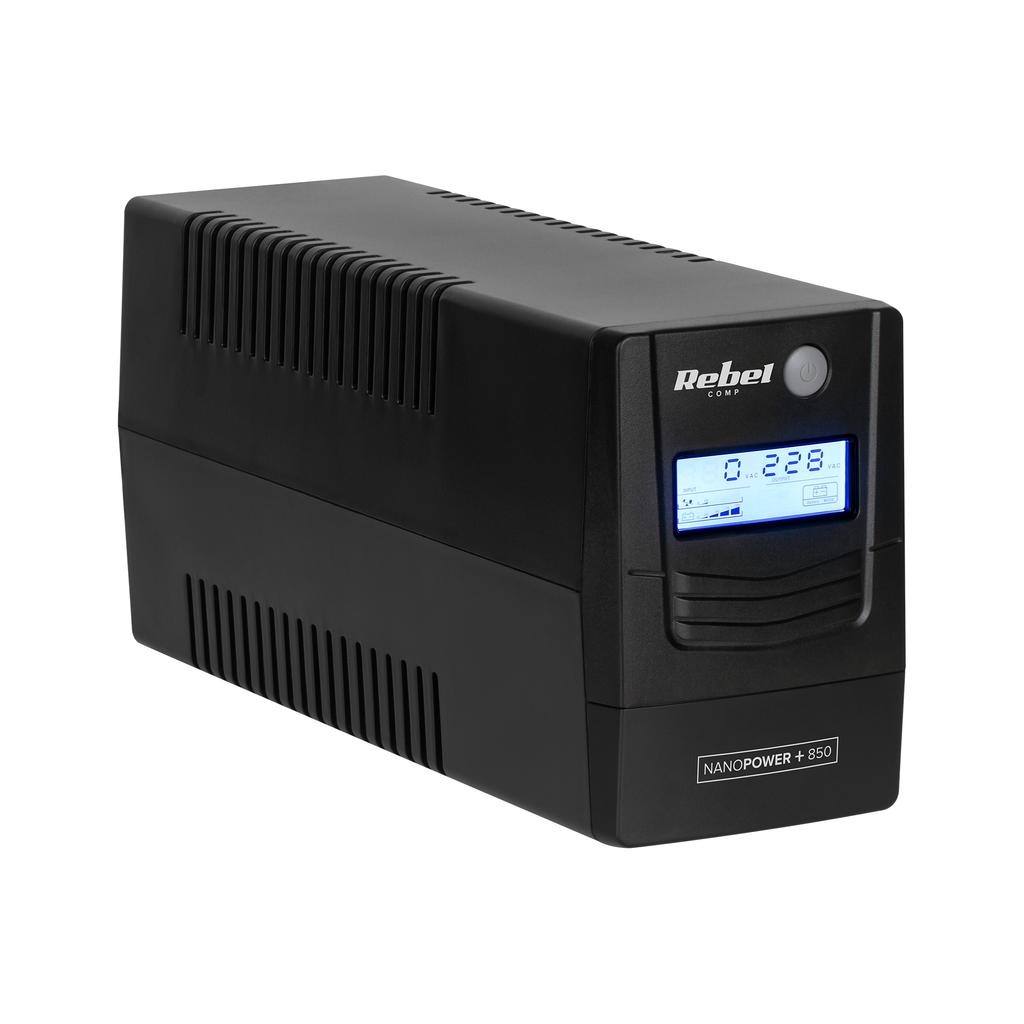 UPS REBEL Plus 850VA 480W LCD USB RJ45 computer emergency power supply