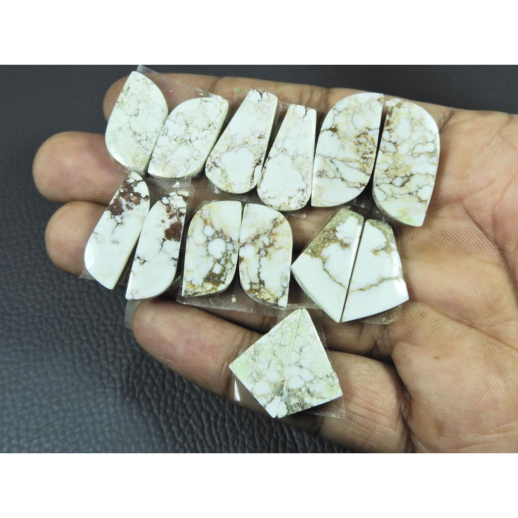 13X21-12X25MM Natural Wild Horse Fancy Cabochon Loose Gemstone 7Pcs Lot C-3973