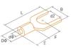 Cold-pressed U-shaped Copper Terminal Connector SNB Fork-type Wire Terminal Lug with Free Invoice