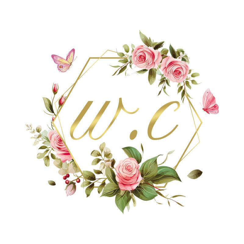 New Self-Adhesive Rose Butterfly Toilet Door Sticker Bathroom Wall Decoration Toilet Identification Sticker WC Sign Door Sticker