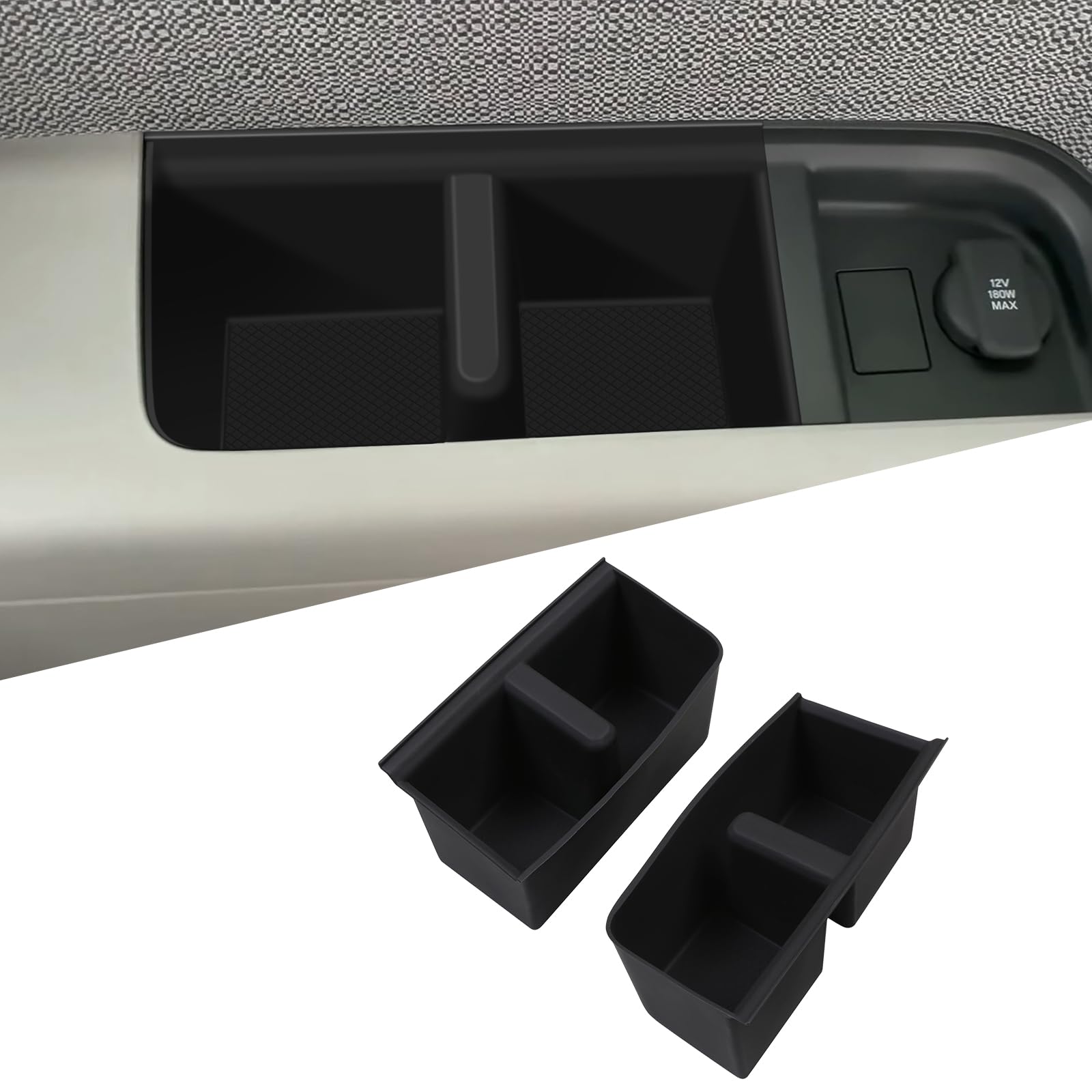 

FDAIUN Car 3rd Row Seat Cup Holder Coaster Silicone Pad Car Door Storage Box Honda Vezel (wireless charging panel) чёрный